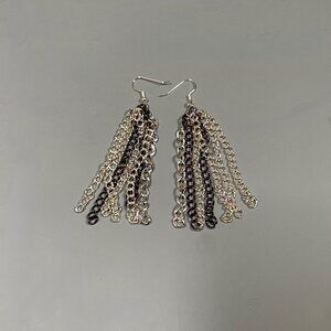 Mixed Metal Chain Link Earrings